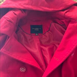 Celebrity Pink Women's Bright Pink Trench Coat